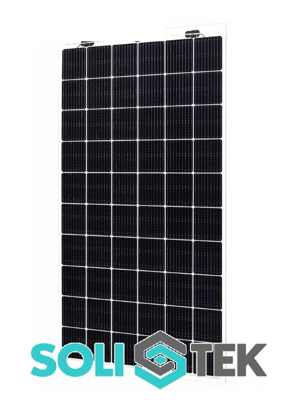 SoliTek napelem 360W SOLID bifacial, üveg-üveg, transzparens
